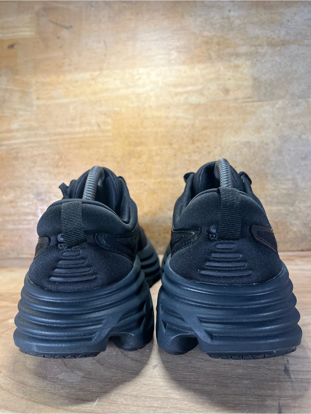 Hoka One One Bondi 8 REFLECTIVE Womens Size 10 Running Shoes Sneakers Black - Picture 4 of 11